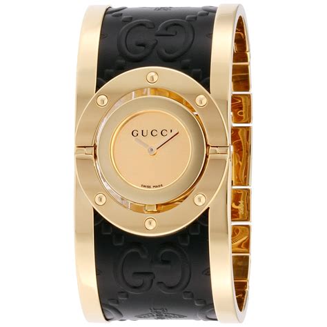 バングル gucci|Gucci bangle watch with bezels.